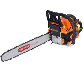 Chainsaw gas 20inch ; 58cc Gasoline Chain Saw for Trees ; Wood Cutting 2-cycle EPA Compliant ; ORGEGAN BAR OREGAN CHAIN